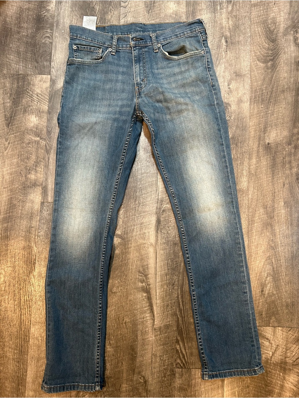 Levi's Men's Slim Straight Jeans in Faded Blue